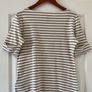 Size 12. white & Gold Striped T shirt by Ralph Lauren Image 7