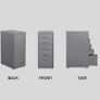 5-Drawer Mobile File Cabinet Office Filing Cabinets Under Desk Rolling Filing Organizer Metal Storage Cabinet with Casters for Home and Office Grey Image 4