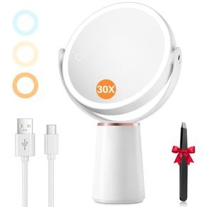 Brand New Auxmir Illuminated Cosmetic Mirror 30X/1X Magnification