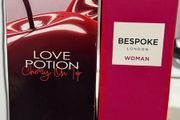 oriflame love potion cherry on top perfume and bespoke london salted caramel and water lilies perfume