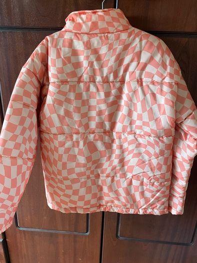Checked orange coat Uk 8 daisy street