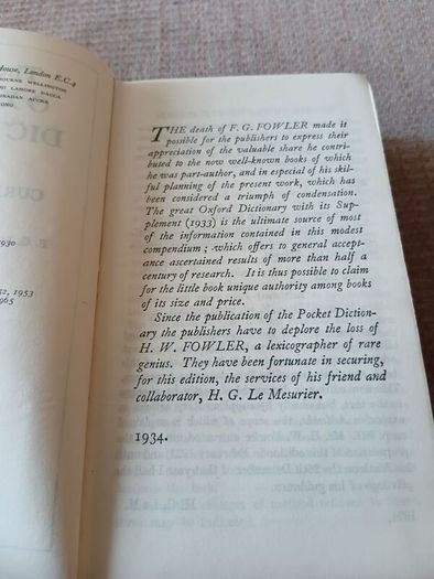 1965 The Pocket Oxford Dictionary of Current English. Lexicon. Vintage.