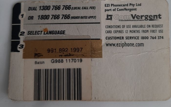 call card 1997