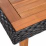 9 Piece Outdoor Dining Set Poly Rattan Black and Brown Image 4