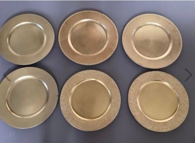 6 Gold Charter Plates