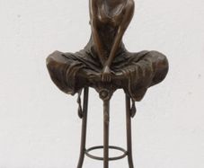 Woman On A Stool - Bronze (Signed)
