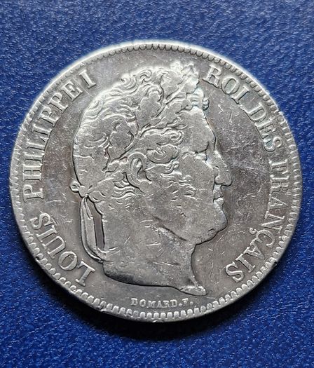 1834 A France 5 Francs Louis Philippe I Silver coin
