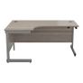 New Radial / Corner Desk 1600 x 1200mm - Grey Oak Image 2