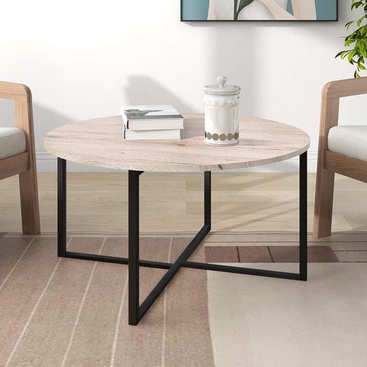 Coffee Table with Metal Legs