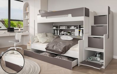 Triple Bunk Beds with Stairs