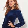 Joe Browns Women's Puff Sleeve Full Velvet Midi Dress, Casual Evening Dress, Blue, Size S/36 Image 9