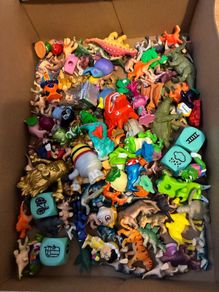 mixed collection of small plastic and rubber toy figurines