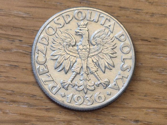 Poland 2 zlote silver coin 1936 Gdynia Seaport