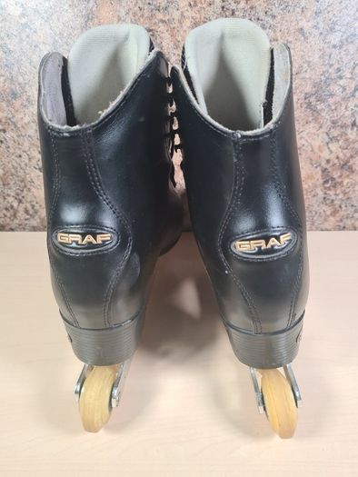 Mens GRAF 500 OFF ICE SKATES Size UK 11 EU 45 Black ice skating practice figure skates rollerblades