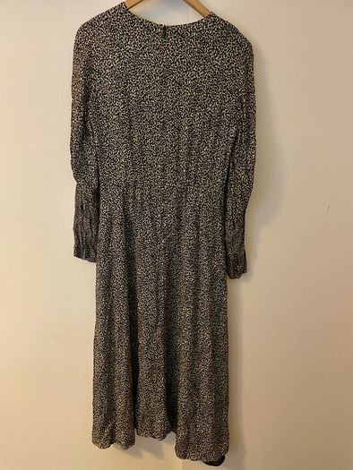 Massimo Dutti Leopard Print Fully Lined Midi Dress Size 12