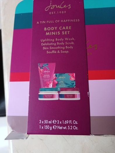 Joules Body Care Minis Set.   B.N.W.T.  In  Tin Box. (5 Piece)