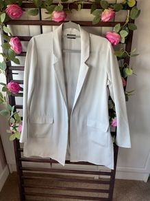 blazer bnwot grey shade layering jacket with side slits Experience of London range