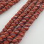 Vintage African Style Stripe Light Orange 7mm - 8.5 mm Glass Beads Necklace Strand Image 10