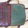 Brown leather man bag. postman bag Image 4