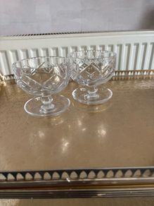14 cut glass dishes