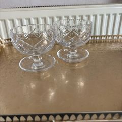14 cut glass dishes
