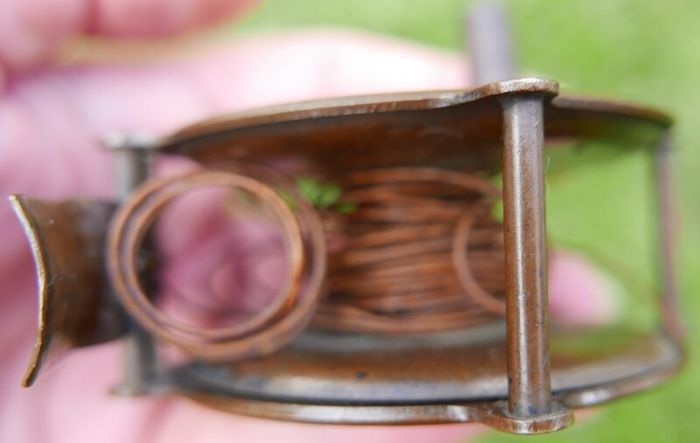 Antique Brass and wood Fishing Reel