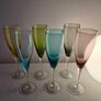 Colourful Crystal Champagne Glasses (set of 6) Image 4
