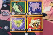 Vintage Pokemon 1999 Artbox Stickers Lot Zapdos Metapod Haunter Arcanine