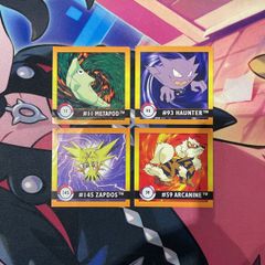 Vintage Pokemon 1999 Artbox Stickers Lot Zapdos Metapod Haunter Arcanine