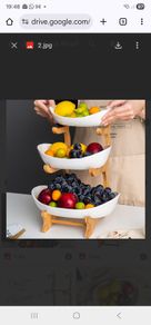 3- Tier fruit bowl stand made by bamboo and Ceramic. Full details click on link https://amzn.eu/d/4xTKUy4
