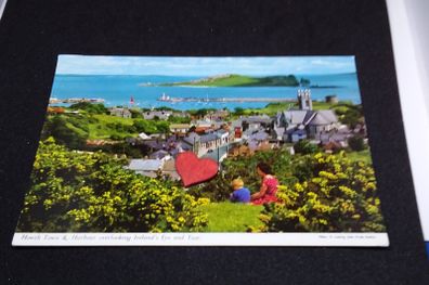 Ireland Postcard : Howth Town and Harbour , Overlooking Ireland's Eye and Tear - 1960s