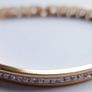 Vintage 1980s Rose Gold Plated Bracelet: Austrian Crystals length 8" Image 4