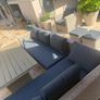10 seater rattan garden set with dark navy cushions Image 2