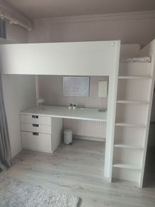 IKEA Bunk Bed with study desk and wardrobe