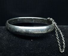 Vintage Sterling Silver Bangle Chester 1957
