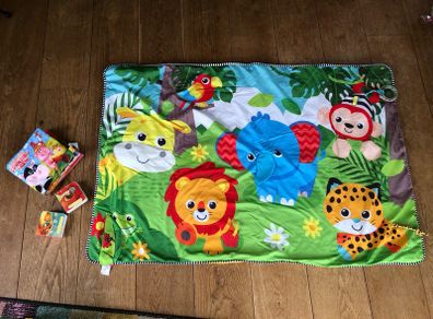Baby mat and books