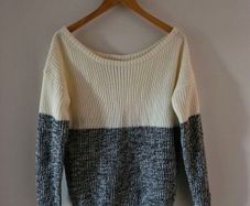 Wide neck knitted jumper (Ax Paris)