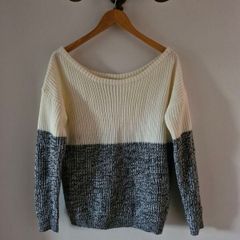 Wide neck knitted jumper (Ax Paris)