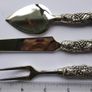 Vintage Silver Plated 3 Piece Hostess Hors D'oeuvres Canapes Cocktail Party Set Grape Motif Image 6