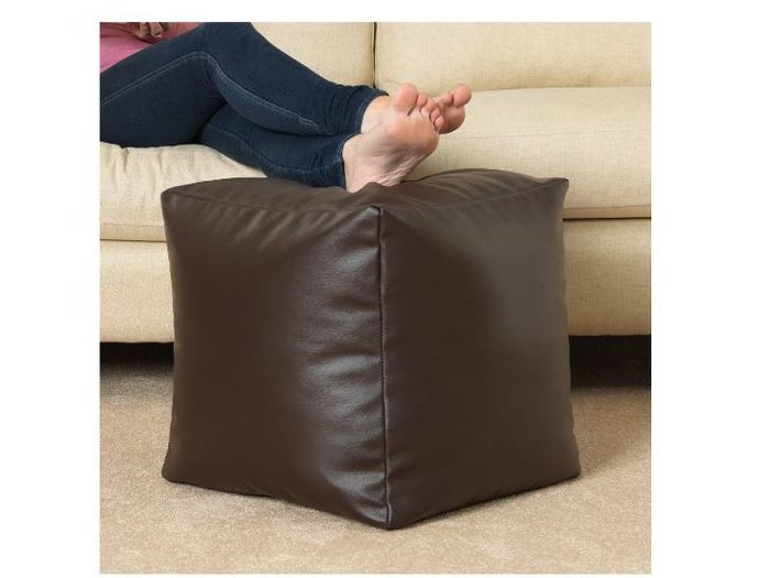 Footrest/Footstool/Puffe/Ottoman/Point Bean Bag Chair Cover Only, Medium Size, Brown (unfilled)