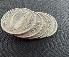 5 Silver Half Crown Coins. Lot 2