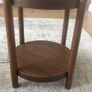 Compact Dark Wood Side Table with Shelf. Excellent Condition Image 2