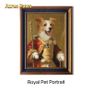 Custom Royal Pet Portrait - Hand-painted from Your Photo Image 2