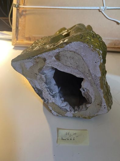 sculpture vintage plaster reproduction of "The Kiss" by French Sculptor Auguste Rodin, statue,