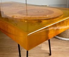 Handmade Epoxy Resin & Oak Table