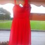 Very feminine coral coloured dress Image 2