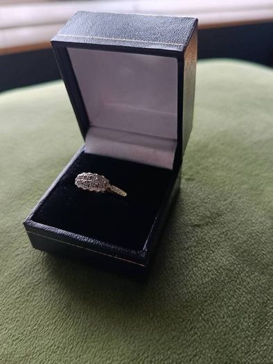 Antique 18ct gold and platinum ring