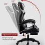 Computer Chair Office Chair Desk Swivel Chair Adjustable Reclining Footrest Cushion White New Image 4