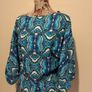 Blue Boho Print Top, New With Tags Image 4