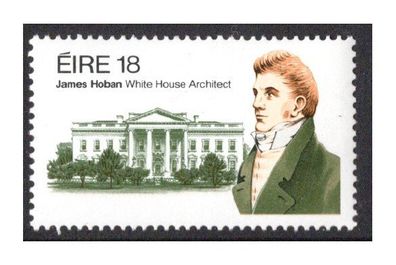 1981 Ireland 150th Anniversary of James Hoban (Architect of White House, USA) Commemorative Stamp Mint Never Hinged (MNH)